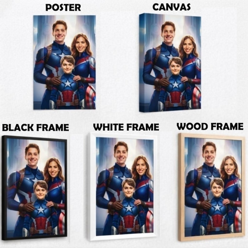 Personalized Superhero Poster – Couple Portrait in Iron Man–Inspired Style from Your Photos – Framed or Digital Download image 18