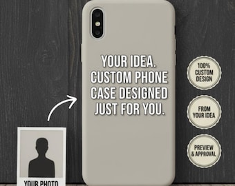 Personalized Phone Case with Photo | 100% Made-to-Measure Portrait | Unique Poster from Your Idea | Compatible with iPhone & Samsung