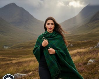 Skotsk klanpläd med höglandstartan, inspirerad av Outlander