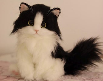 Weighted Realistic Kitten Art Doll: Fully Poseable, 20cm Tall, 15cm Tail, Self Standing (Pre-Order)