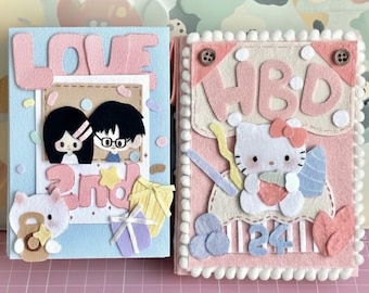 Handmade Custom Felt Book | Personalized Photo Album | Unique Gift for Birthday, Anniversary, or Wedding | Felt Scrapbook Keepsake