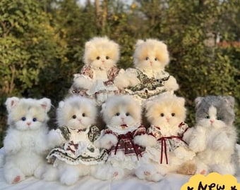 手作りの三毛猫ぬいぐるみ：リアルなコンパニオンギフト（受注生産