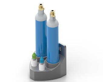 Dual CO2 Cylinder Holder - SodaStream, Aquarium, Brewery Tank Rack