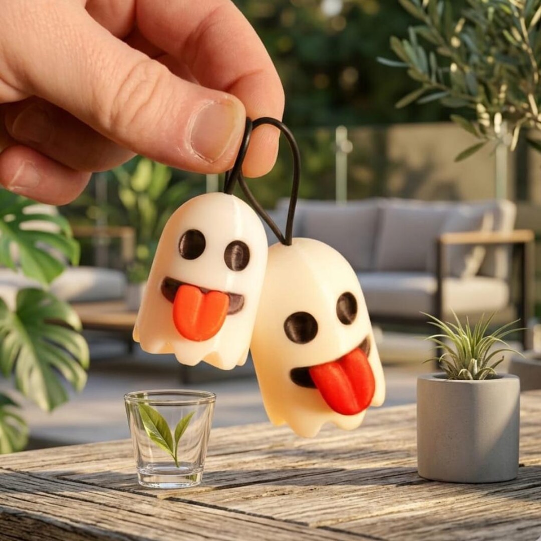 Ghost Keychain STL File | Spooky Halloween 3D Print Model (digital ...