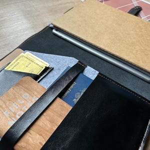 Maß Leder Portfolio Organizer: Filz Tablet Tasche A5/B5/A4 Ordner