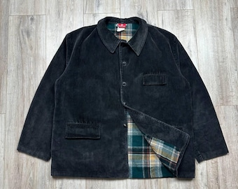 Kurtka robocza Adolphe'a Lafonta Vintage z lat 70. i 80. z francuskiego sztruksu, męska, rozmiar XXL+