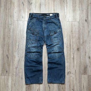 G-star RAW Storm Elwood Trap Embroidery Loose Fit Baggy Jeans Blue G-star RAW Storm Elwood Trap Embroidery Loose Fit Baggy Jeans Blue