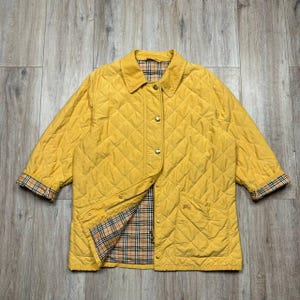 Vintage Burberry Quilted Coat - Etsy