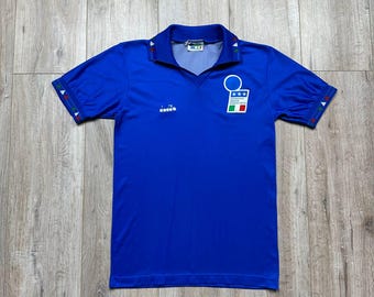 Vintage Diadora Italy 1992/1993 Home Soccer Jersey (Boys XL/Men XS)