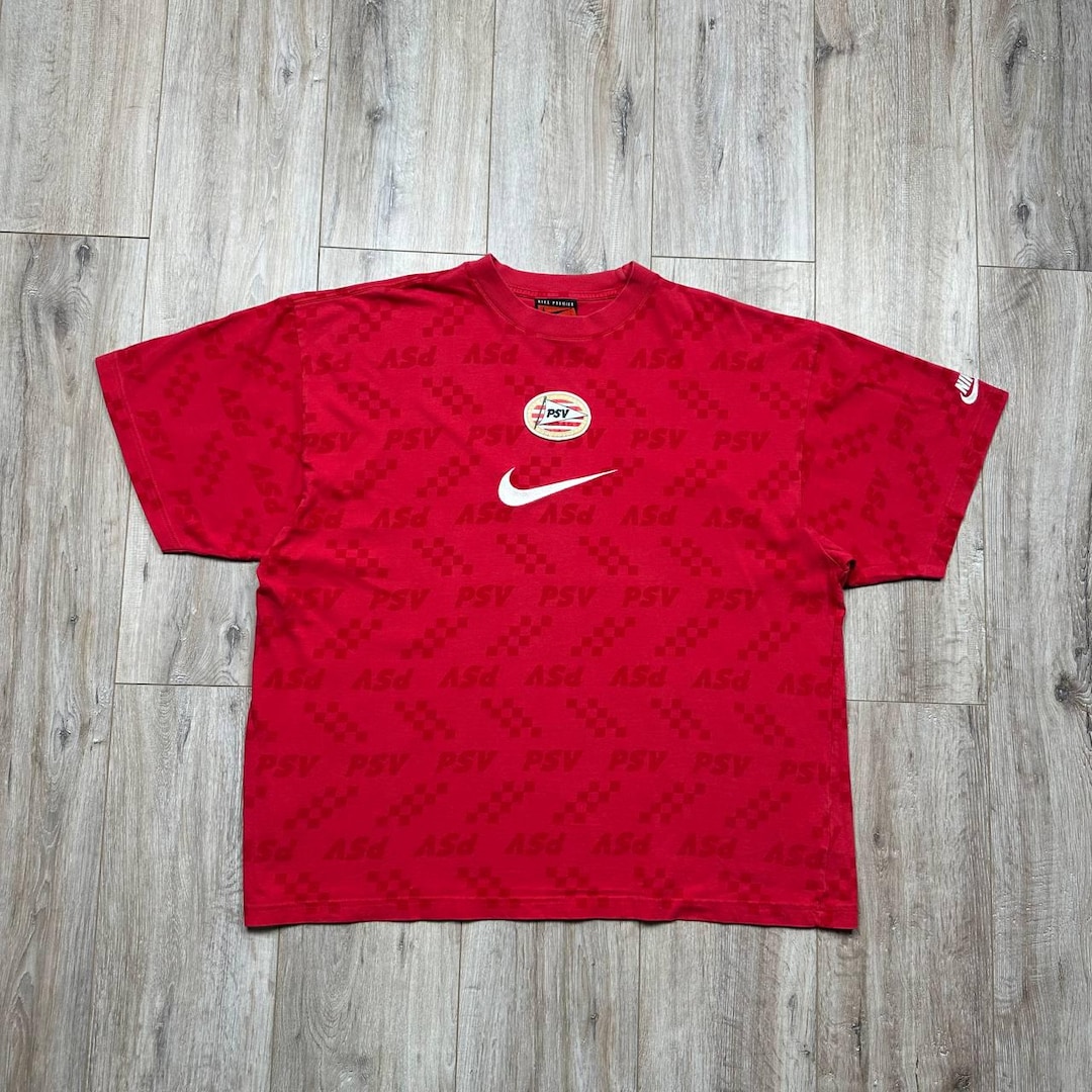 Nike PSV 1996-1997 Eindhoven Vintage Soccer Tshirt Red Mens Size