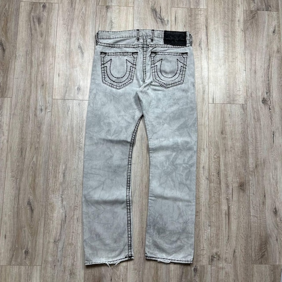 Vintage 90s True Religion Super T Jeans Baggy Y2K Gray Mens Size 