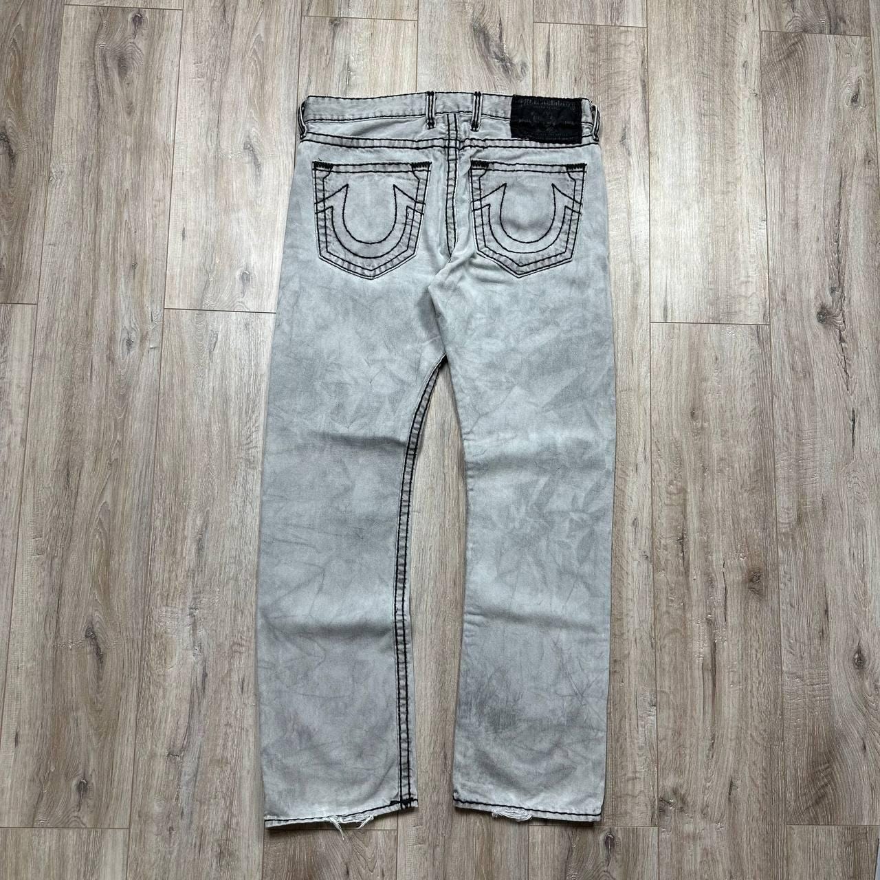 Vintage 90s True Religion Super T Jeans Baggy Y2K Gray Mens Size