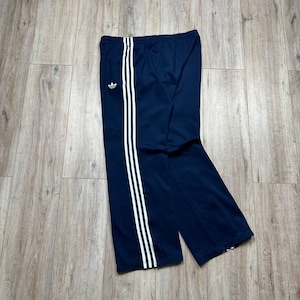 Adidas Originals Vintage 00s Y2K Baggy Träningsbyxor Marinblå Herr Storlek L