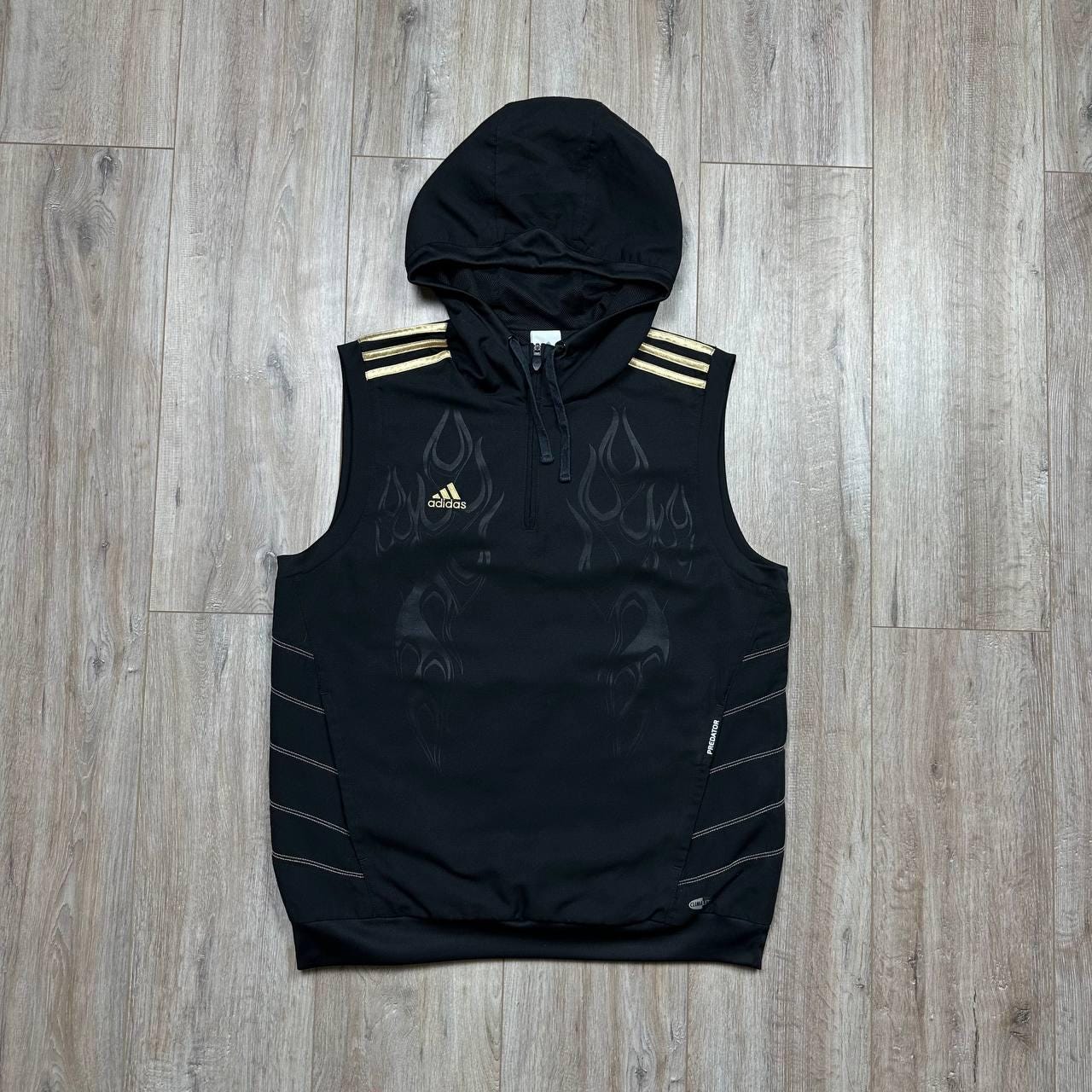 Adidas Predator Y2K Vintage Training Soccer Sleeveless Vest Hood 