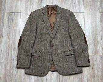 Harris Tweed Tobias Tom Rusborg Wool Blazer Jacket Mens Size 44S