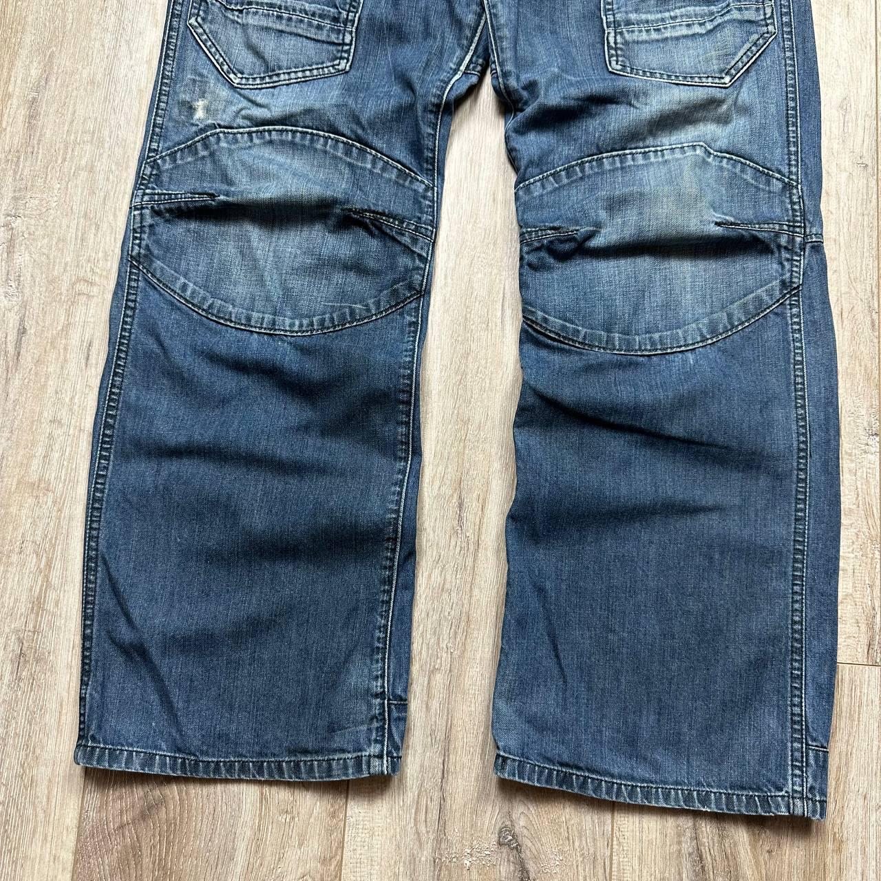 G-star RAW Storm Elwood Trap Embroidery Loose Fit Baggy Jeans Blue