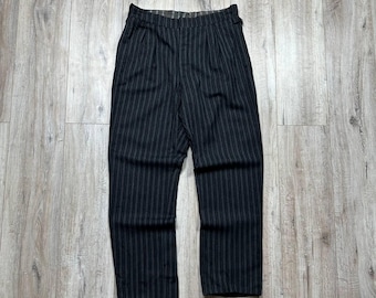 Vintage 1940s-50s Antique European Workwear Hickory Stripe Trousers Pants Mens 48/50?