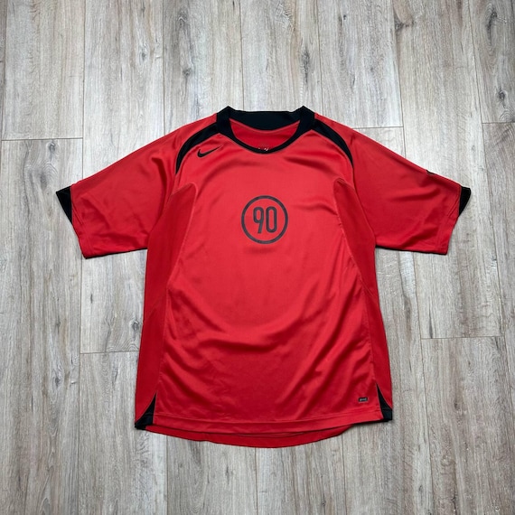 Vintage Nike Total 90 T90 Tshirt Jersey Red Mens Size L-XL - Etsy