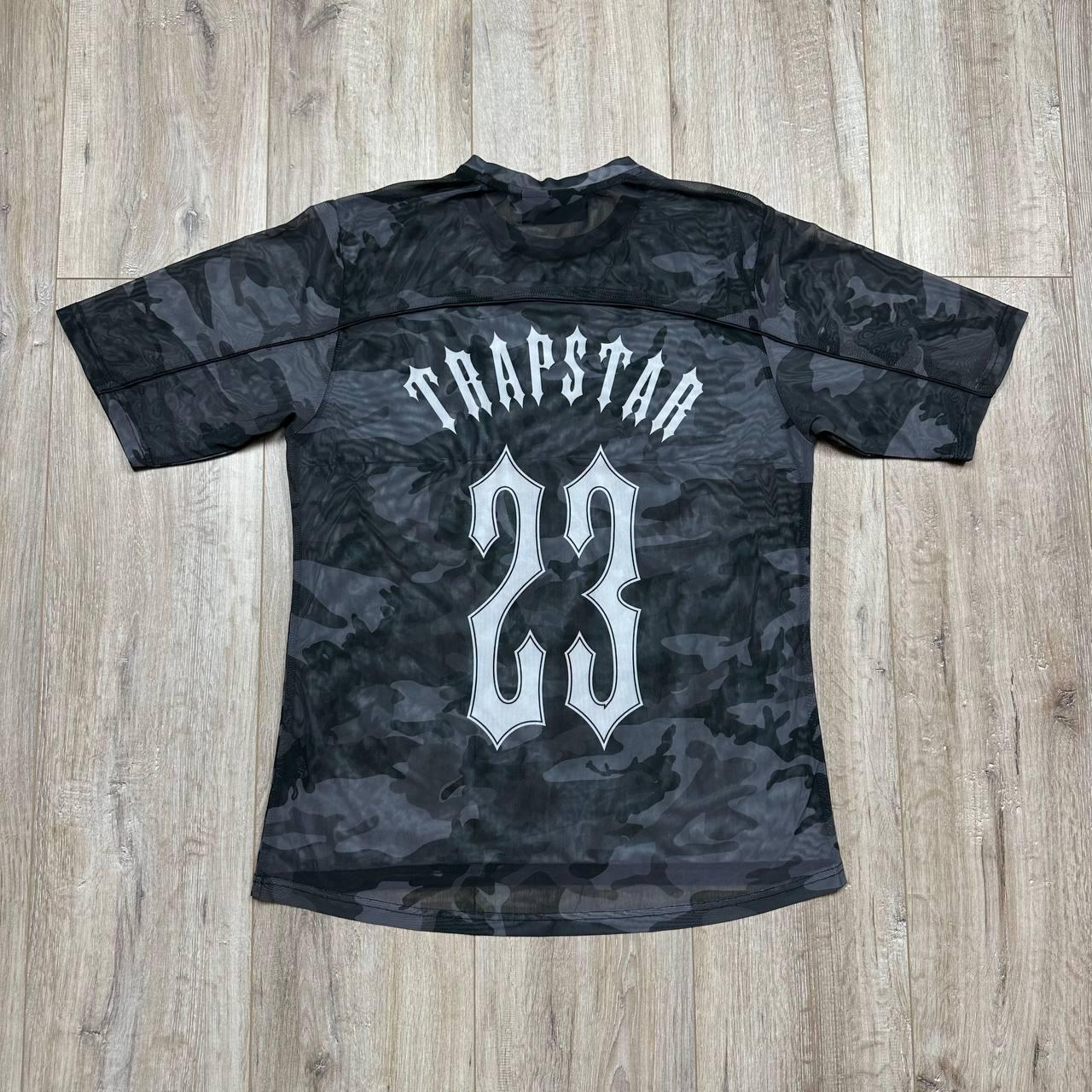 Trapstar London Jacquard Football Jersey T-shirt Camo Men's Size S