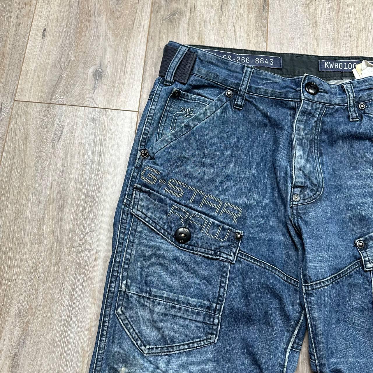 G-star RAW Storm Elwood Trap Embroidery Loose Fit Baggy Jeans Blue 