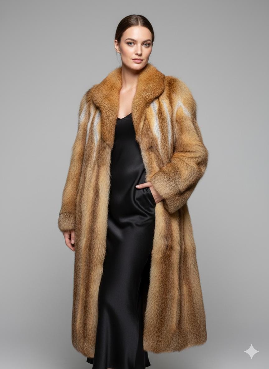 Full length fox coat - Etsy 日本