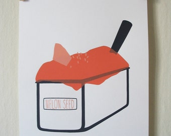 Melon Seed Gelato - Silkscreen Print