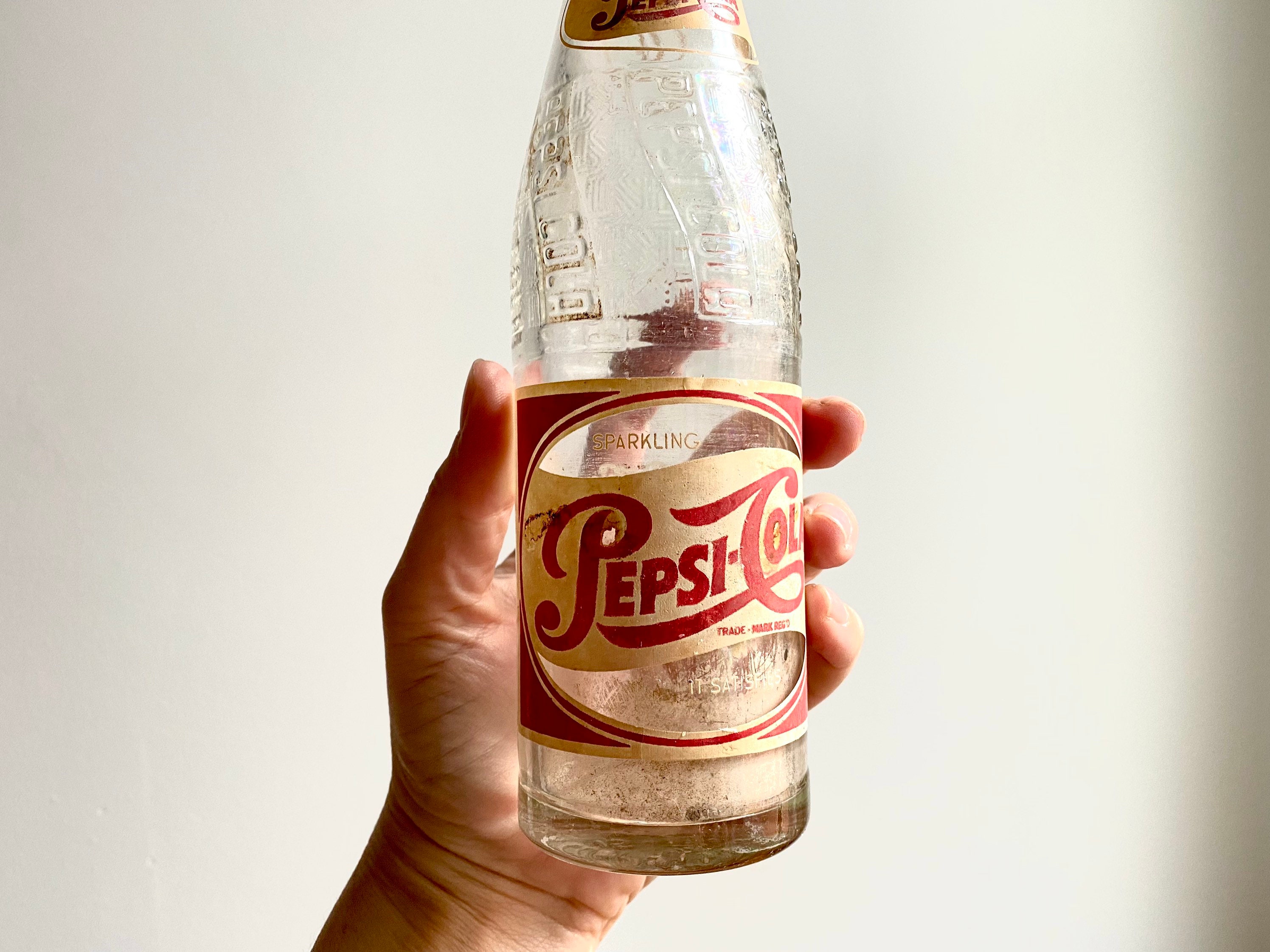 Vintage Clear Pepsi Bottle Set of 3 1940s - Etsy