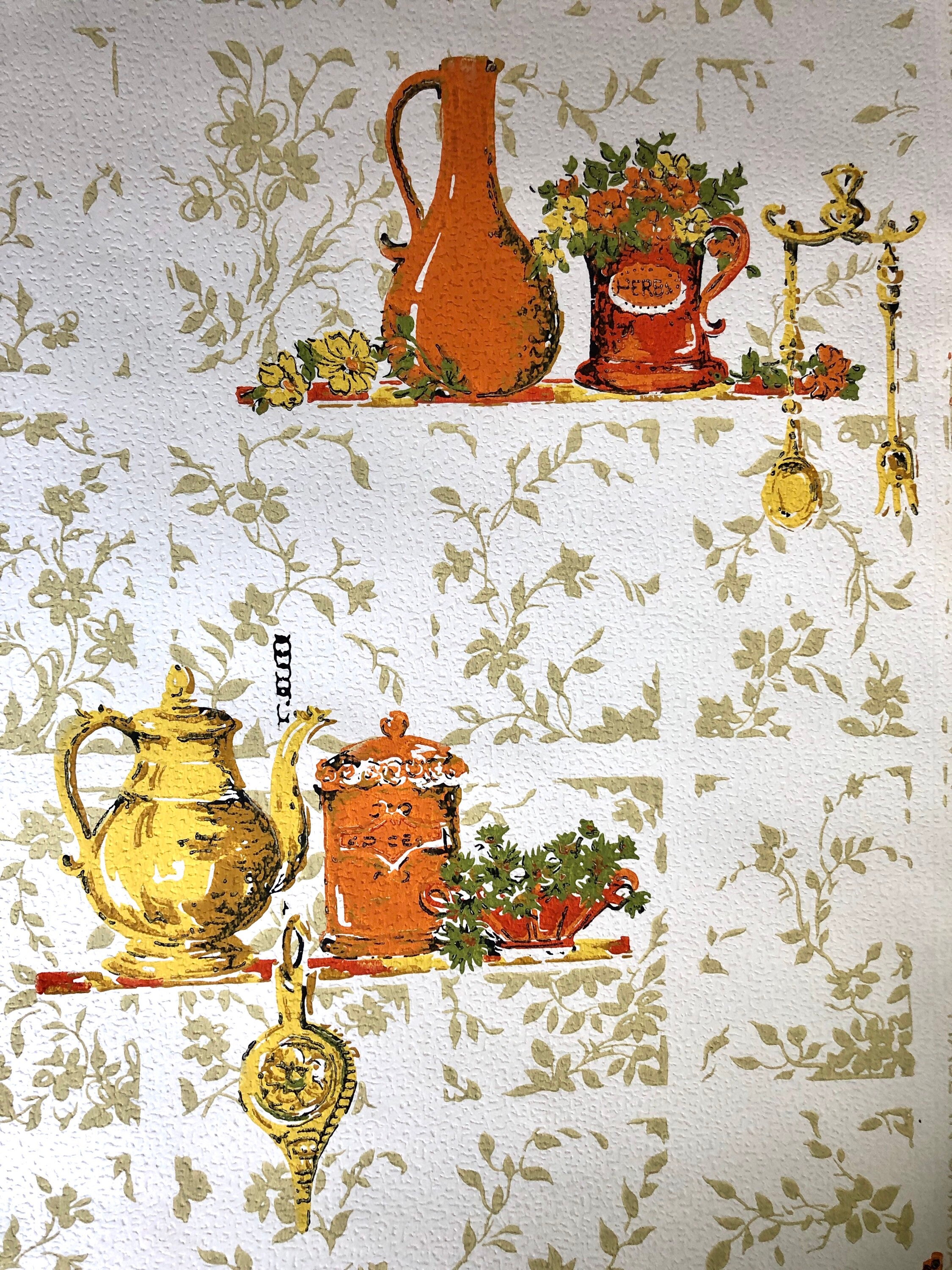 Kitchen Farmhouse Wallpaper TWO Full Rolls Etsy