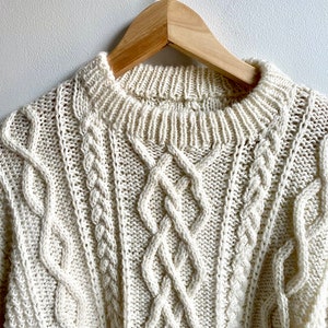 Vintage Handknit Cable Sweater