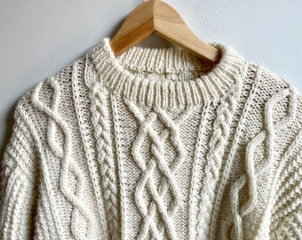 Vintage Handknit Cable Sweater