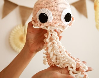 Crochet pattern Lumina the cute jellyfish XXL German Amigurumi cuddly toy crochet for beginners PDF Jellyfish the cozy hook patterns