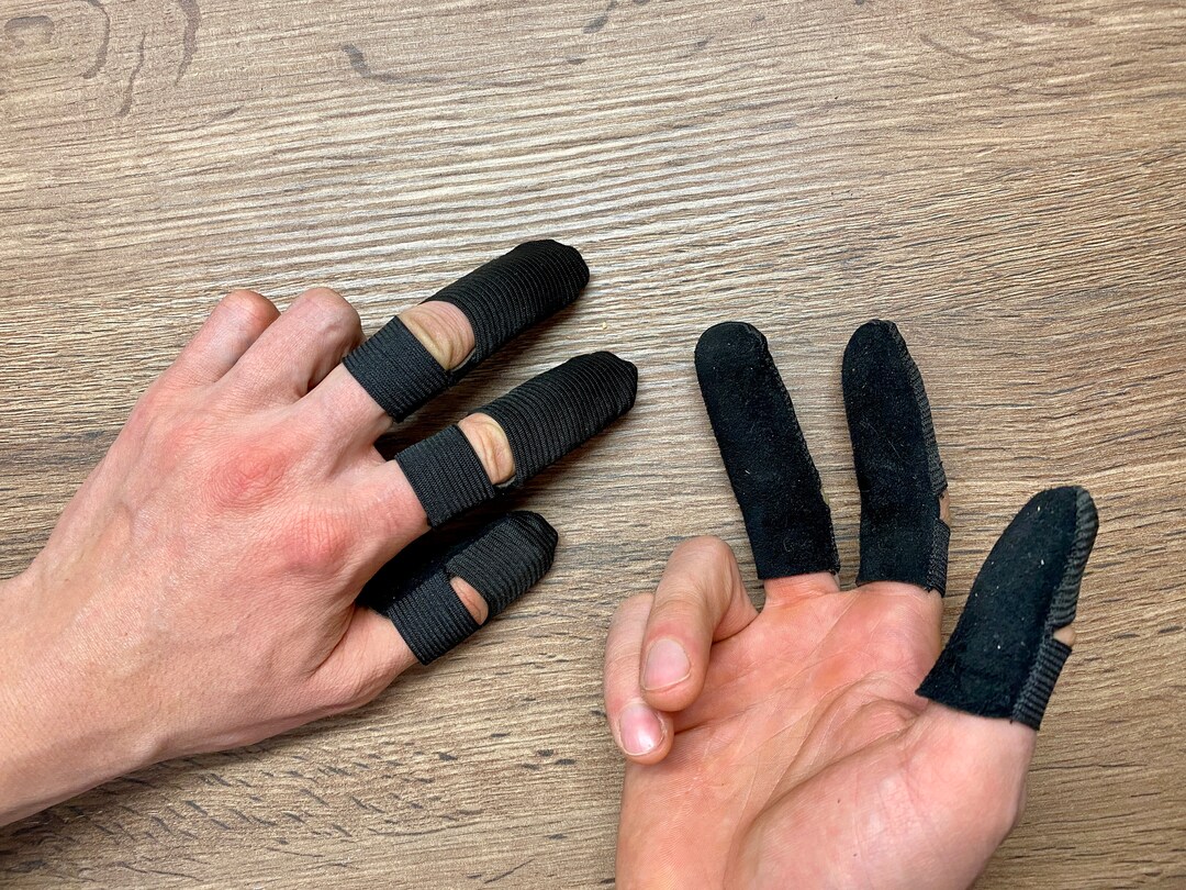 Black Finger Guards, Leather Finger Guard for Men,leather Finger Guards