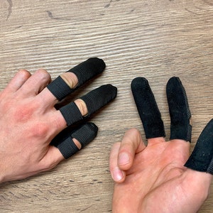 Black Finger Guards, Leather Finger Guard for Men,leather Finger Guards  Thimble,finger Guards,wood Carving, Leather Working Guards,6 Pcs Set 