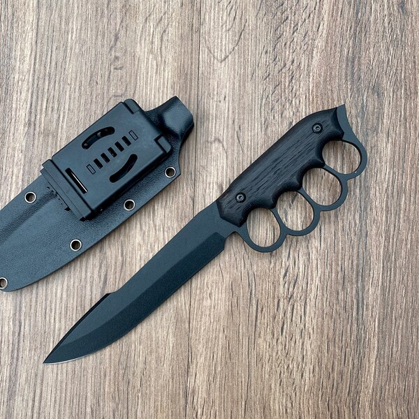 Brass Knuckles Knife Etsy