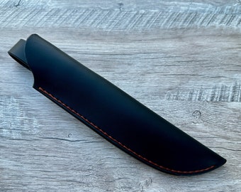 HANDMADE LEATHER SHEATH , Knife sheaths , premium leather sheaths , black handmade sheath for large knife