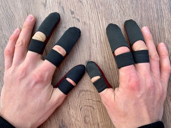 Protectores de cuero para el pulgar y los dedos, protector de dedos de  cuero para hombres