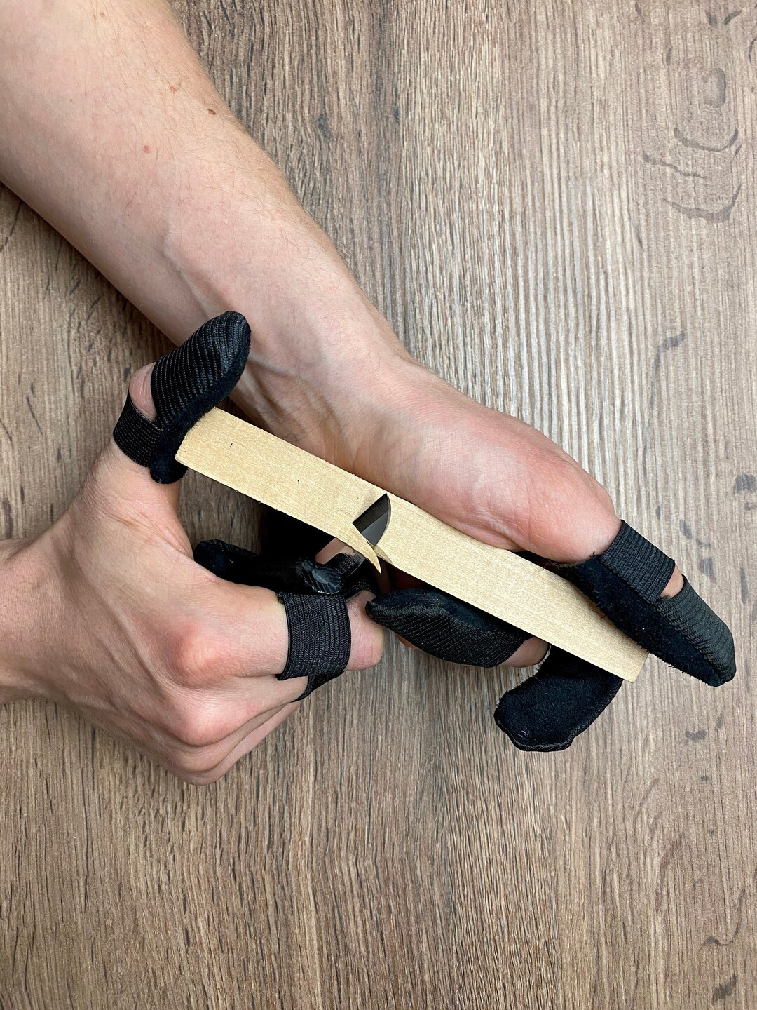 Black Finger Guards, Leather Finger Guard for Men, Leather Working Tool