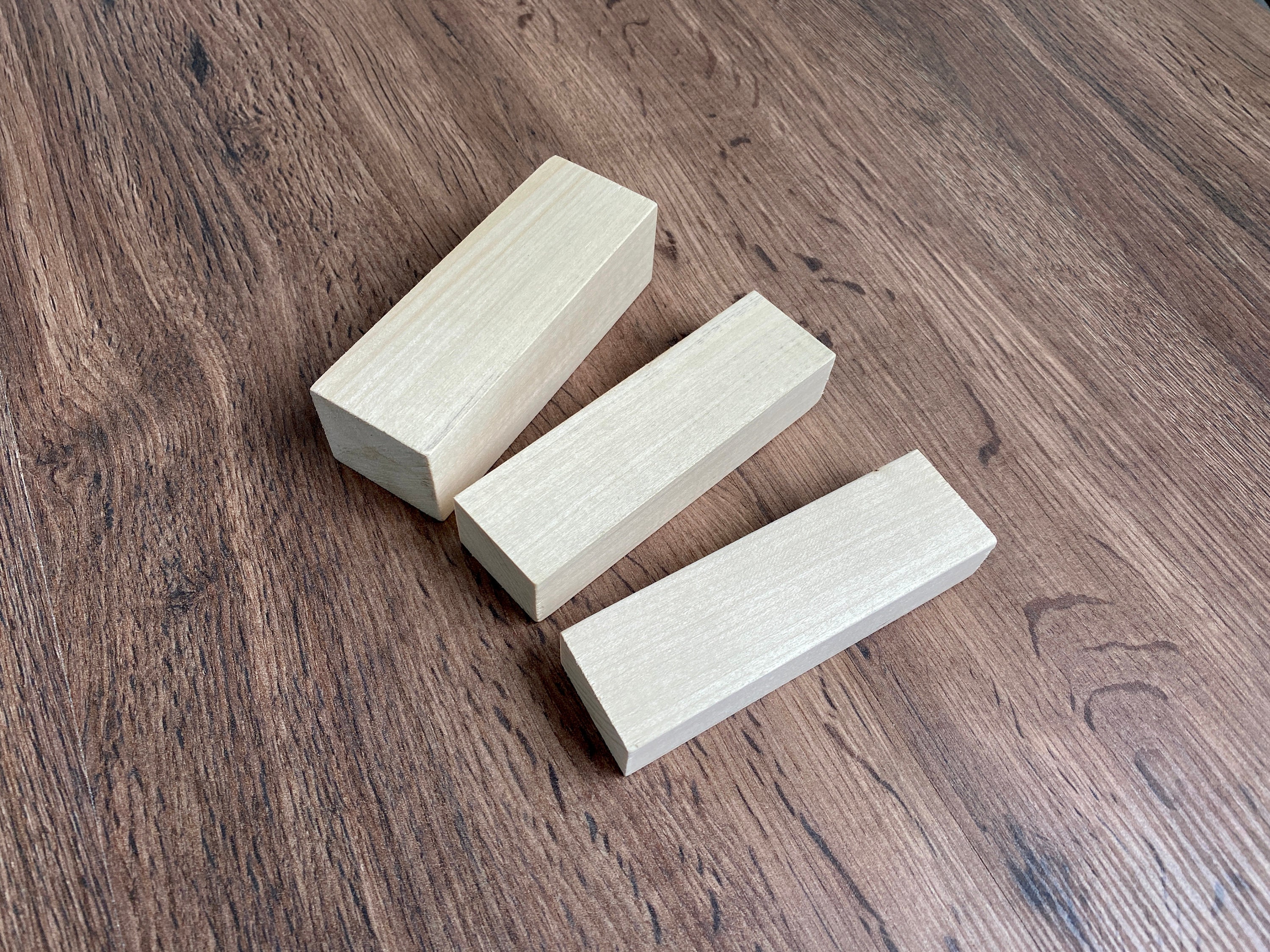 Basswood Carving Blocks - 2 x 2 x 6 (4 Pcs)