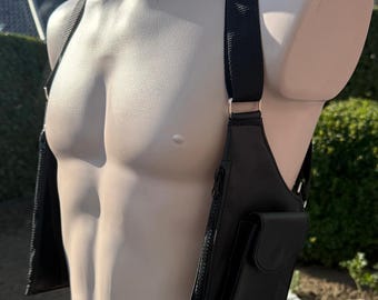 Holstertasche aus echten Leder in schwarz mit rfid Schutz
