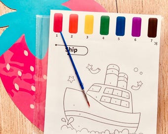 feuille de coloriage numérotée