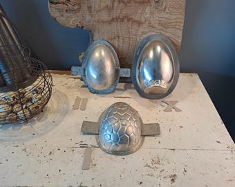 Vintage chocolate molds, Easter egg,
