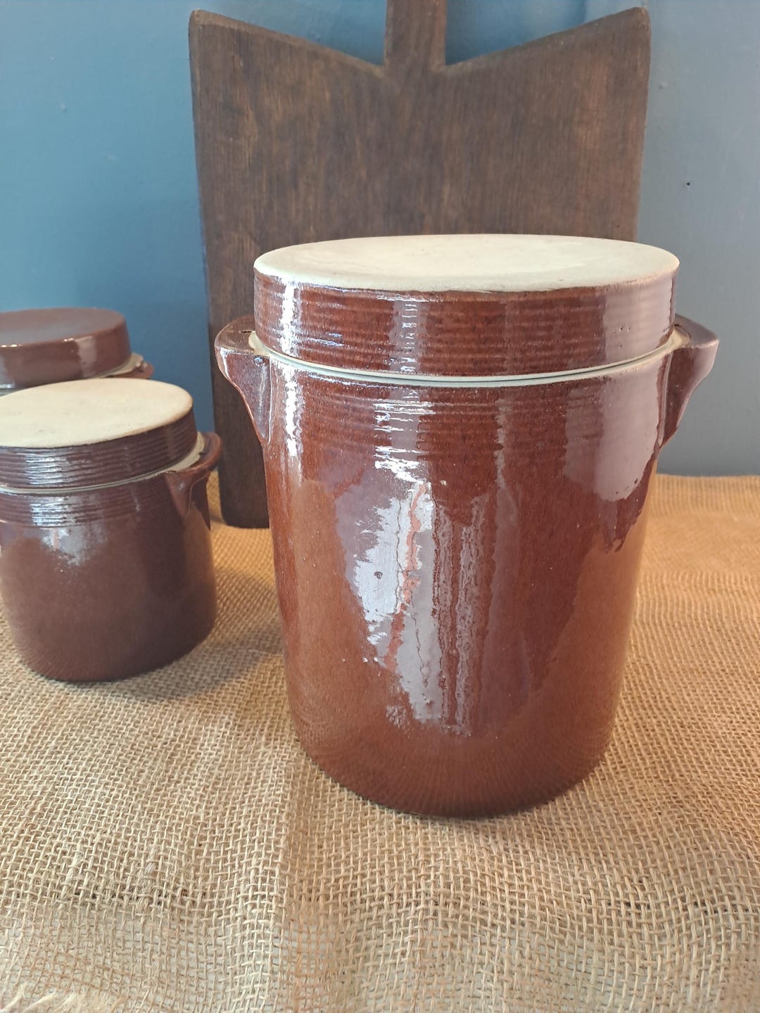 Preserving Pot With Inset Old French Confit Pot, Vintage Preserving Pot, Griddle Pot With Lid ...