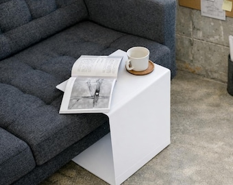 Steel Slide Under Side Table Sofa Laptop Snack Table Minimalist Modern Living Room Furniture