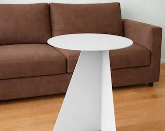 Modern Metal Corner Coffee Table Minimalist Small Space Living Room Accent Furniture