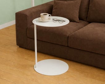 Modern Round Metal Coffee Table Minimalist Small Living Room Accent Furniture