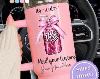 Coquette Dr Pepper Tumbler, Dr Pepper Lover Tumbler, Personalized Soda Tumbler, Funny Dr Pepper Gift, Custom Name Drink Cup, Soda Lover Cup