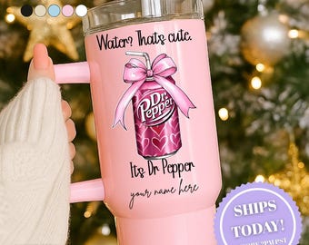 Coquette Dr Pepper Tumbler, Dr Pepper Lover Tumbler, Personalized Soda Tumbler, Funny Dr Pepper Gift, Custom Name Drink Cup, Soda Lover Cup
