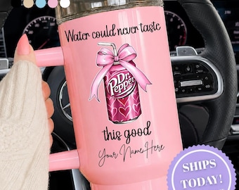 Coquette Dr Pepper Tumbler, Dr Pepper Lover Tumbler, Personalized Soda Tumbler, Funny Dr Pepper Gift, Custom Name Drink Cup, Soda Lover Cup