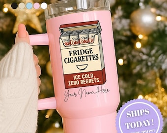Fridge Cigarettes Diet Coke Tumbler, Diet Coke Club, Diet Coke Lover, Personalized Diet Coke Cup, Custom Name Funny Tumbler, Soda Lover Gift