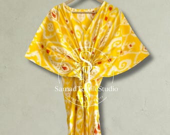 Caftán de algodón, vestido de playa de verano, estilo bohemio, vestido maxi de maternidad de talla grande, regalo para damas de honor